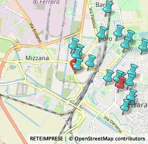 Mappa Via Ugo Tognazzi, 44122 Ferrara FE, Italia (1.149)