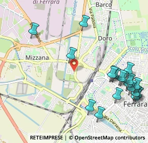 Mappa Via Ugo Tognazzi, 44122 Ferrara FE, Italia (1.3605)