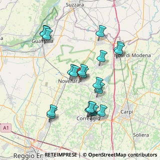 Mappa Cimitero, 42012 Campagnola Emilia RE, Italia (7.3515)