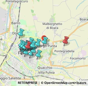 Mappa Via Copparo 6 in angolo con, 44123 Ferrara FE, Italia (1.7005)