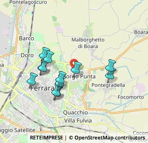 Mappa Via Copparo 6 in angolo con, 44123 Ferrara FE, Italia (1.635)