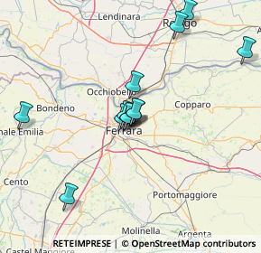 Mappa Via Copparo 6 in angolo con, 44123 Ferrara FE, Italia (13.88231)