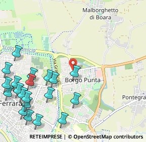 Mappa Via Copparo 6 in angolo con, 44123 Ferrara FE, Italia (1.4755)