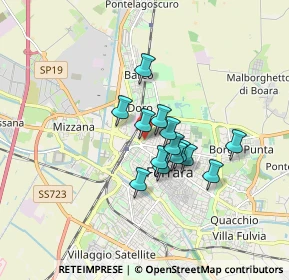 Mappa Viale Belvedere, 44121 Ferrara FE, Italia (1.17071)