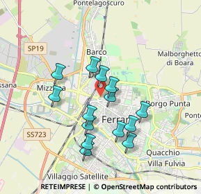 Mappa Viale Belvedere, 44121 Ferrara FE, Italia (1.55786)