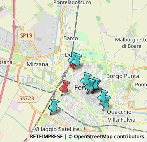 Mappa Viale Belvedere, 44121 Ferrara FE, Italia (1.60154)