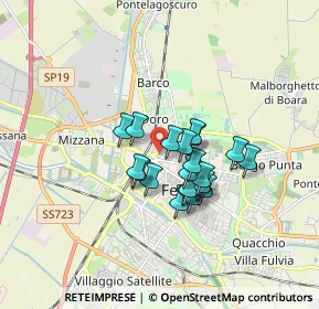 Mappa Viale Belvedere, 44121 Ferrara FE, Italia (1.19)