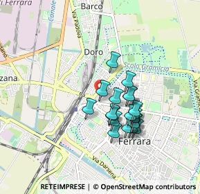 Mappa Viale Belvedere, 44121 Ferrara FE, Italia (0.703)