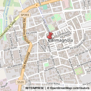 Mappa Via Ferruccio Valobra, 137, 10022 Carmagnola, Torino (Piemonte)