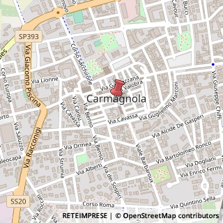 Mappa Piazza Sant'Agostino,  16, 10022 Carmagnola, Torino (Piemonte)