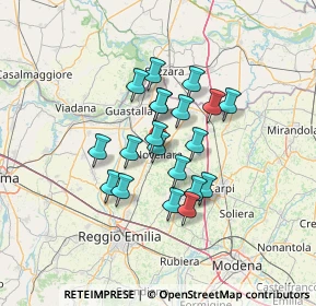 Mappa Piazzetta Borgonuovo, 42017 Novellara RE, Italia (10.124)