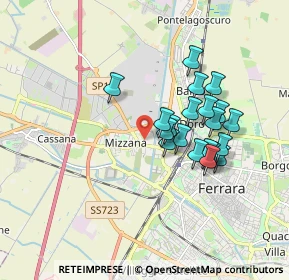 Mappa Via Mario Tenani, 44122 Ferrara FE, Italia (1.5065)