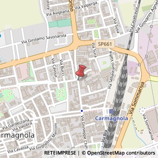 Mappa Via Fratelli Vercelli, 59, 10022 Carmagnola, Torino (Piemonte)