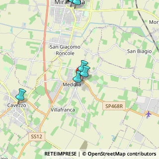 Mappa Via dei Caduti, 41036 Medolla MO, Italia (3.27385)