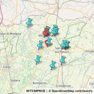 Mappa Via dei Caduti, 41036 Medolla MO, Italia (5.45688)
