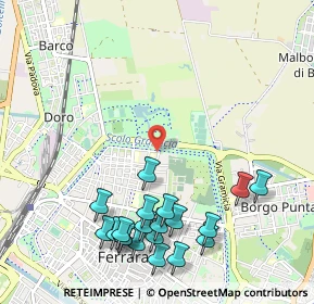 Mappa Via Orlando Furioso, 44121 Ferrara FE, Italia (1.245)