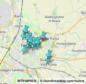 Mappa Via Corta, 44123 Ferrara FE, Italia (1.37813)