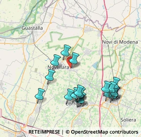 Mappa 42012 Campagnola Emilia RE, Italia (8.1945)