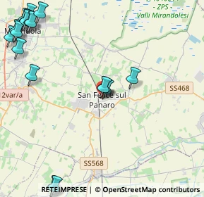 Mappa Via Fossetta, 41038 San felice sul Panaro MO, Italia (6.35684)