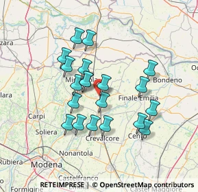 Mappa Via Isonzo, 41038 San felice sul Panaro MO, Italia (12.077)