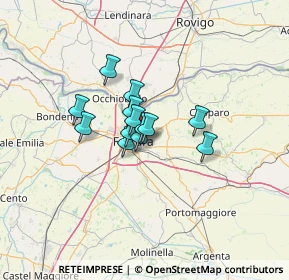 Mappa Via Lanfranco Caretti, 44123 Ferrara FE, Italia (7.68077)