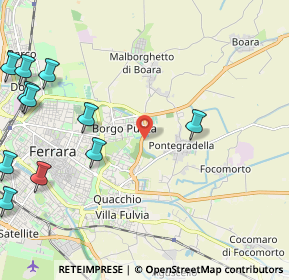 Mappa Via Lanfranco Caretti, 44123 Ferrara FE, Italia (3.07182)