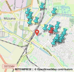 Mappa Via Chiesa, 44122 Ferrara FE, Italia (0.985)