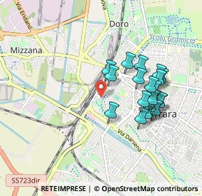 Mappa Via Chiesa, 44122 Ferrara FE, Italia (0.8685)