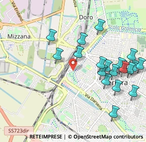 Mappa Via Chiesa, 44122 Ferrara FE, Italia (1.1315)