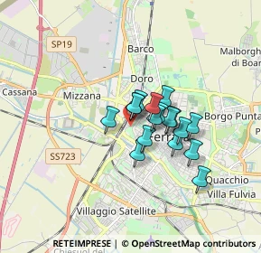 Mappa Via Chiesa, 44122 Ferrara FE, Italia (1.08412)