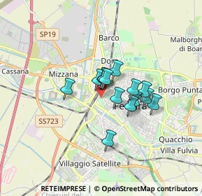 Mappa Via Chiesa, 44122 Ferrara FE, Italia (1.085)