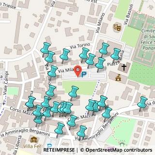 Mappa Via Milano, 41038 San Felice Sul Panaro MO, Italia (0.14)