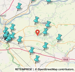 Mappa Via Argine Volano, 44034 Copparo FE, Italia (10.767)