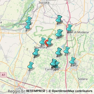 Mappa Via G. Fontanesi, 42012 Campagnola Emilia RE, Italia (7.309)