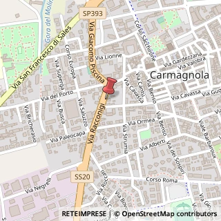 Mappa Via Racconigi, 5, 10022 Carmagnola TO, Italia, 10022 Carmagnola, Torino (Piemonte)