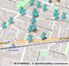 Mappa Via Vittorio Bottego, 43058 Sorbolo PR, Italia (0.131)