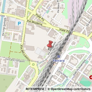 Mappa Via del Lavoro, 20, 44122 Ferrara, Ferrara (Emilia Romagna)