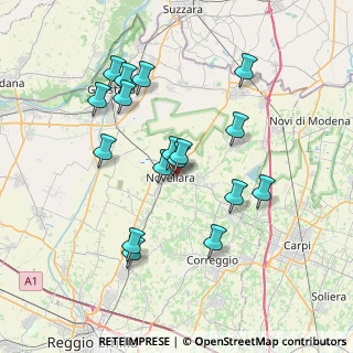 Mappa Via Pietro Mascagni, 42017 Novellara RE, Italia (7.02412)
