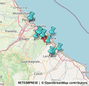 Mappa Via Casino Vezzani, 66026 Crecchio CH, Italia (9.1075)