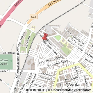 Mappa Via Savonarola, 64, 96012 Avola, Siracusa (Sicilia)