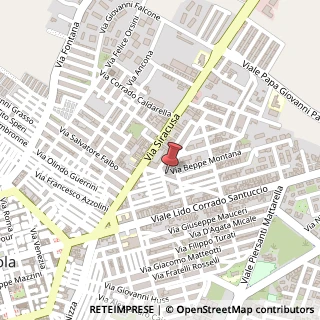 Mappa Via Beppe Montana, 26, 96012 Avola, Siracusa (Sicilia)