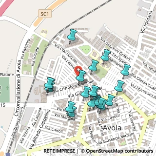 Mappa Via Cristoforo Colombo, 96012 Avola SR, Italia (0.2505)