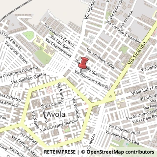 Mappa Via Francesco Azzolini, 21, 96012 Avola, Siracusa (Sicilia)