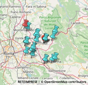 Mappa Via della Sibilla, 00019 Tivoli RM, Italia (11.101)