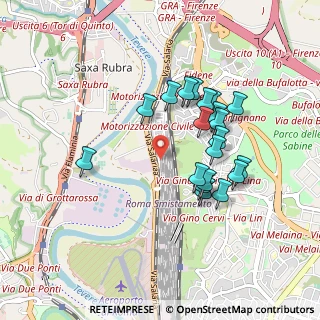 Mappa Via Cortona, 00138 Roma RM, Italia (0.8555)