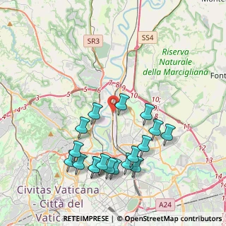 Mappa Via Cortona, 00138 Roma RM, Italia (4.51389)