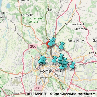 Mappa Via Castiglion Fiorentino, 00138 Roma RM, Italia (6.87077)