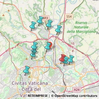 Mappa Via Castiglion Fiorentino, 00138 Roma RM, Italia (3.80167)