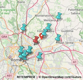 Mappa Via Bonvesin della Riva, 00137 Roma RM, Italia (7.51071)