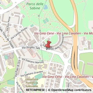 Mappa Via talli virgilio 0, 00139 Roma, Roma (Lazio)